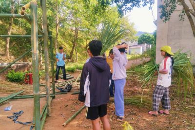 Hình ảnh công tác chuẩn bị ngày hội STEM của học sinh các lớp