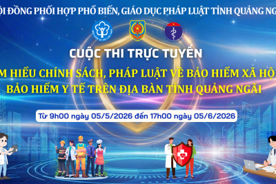 Cuộc thi trực tuyến “Tìm hiểu chính sách, pháp luật về bảo hiểm xã hội, bảo hiểm y tế” trên địa bàn tỉnh Quảng Ngãi