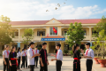 Học sinh khối 12 ngày tựu trường 22/8/2025